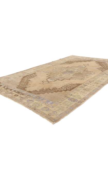 5 x 8 Vintage Neutral Turkish Oushak Rug 52045