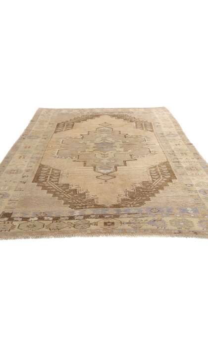 5 x 8 Vintage Neutral Turkish Oushak Rug 52045