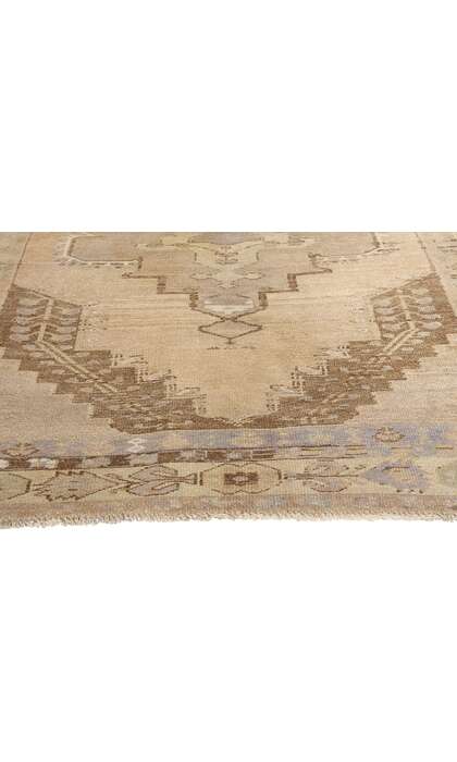 5 x 8 Vintage Neutral Turkish Oushak Rug 52045