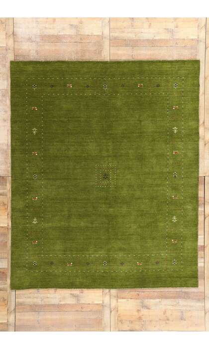 8 x 10 Green Indian Gabbeh Rug 78769