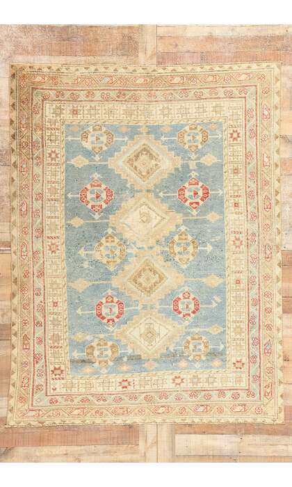 5 x 7 Antique Light Blue Persian Shiraz Rug 53770