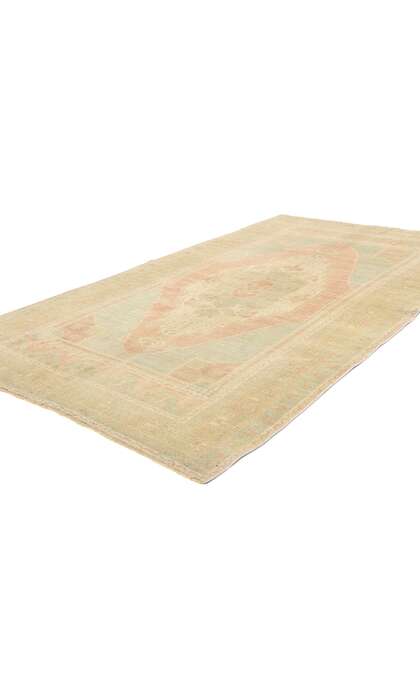 4 x 7 Vintage Muted Turkish Oushak Rug 53701