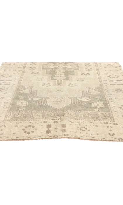 4 x 8 Vintage Muted Turkish Oushak Rug 53676