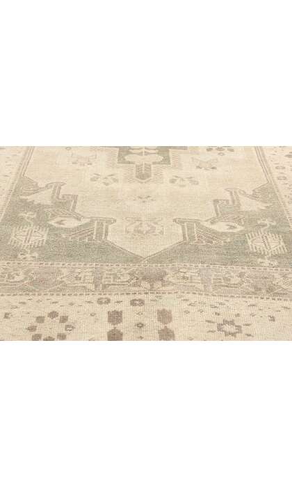 4 x 8 Vintage Muted Turkish Oushak Rug 53676