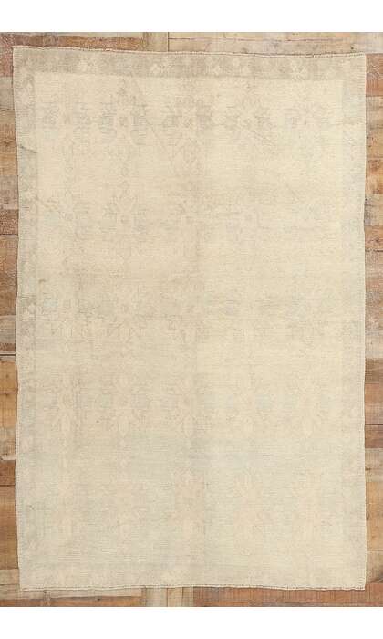 5 x 7 Vintage Muted Turkish Oushak Rug 53619