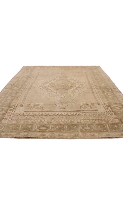 6 x 8 Vintage Neutral Turkish Oushak Rug 52182