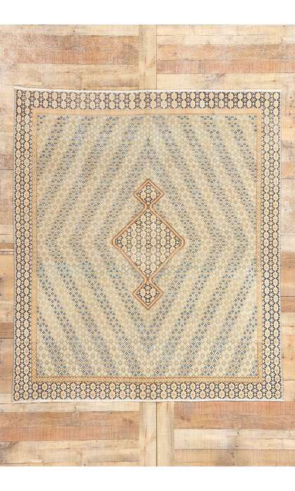 5 x 6 Vintage Muted Persian Kerman Rug 53752