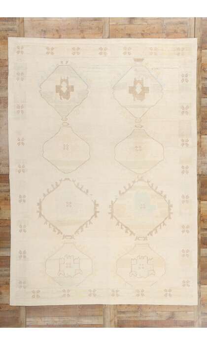 9 x 13 Vintage Muted Turkish Kars Rug 53883