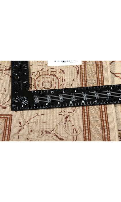 4 x 7 Antique Neutral Persian Kashan Rug 53764