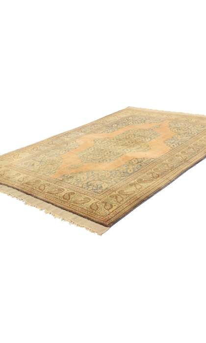 4 x 6 Antique Orange Persian Tabriz Rug 21678