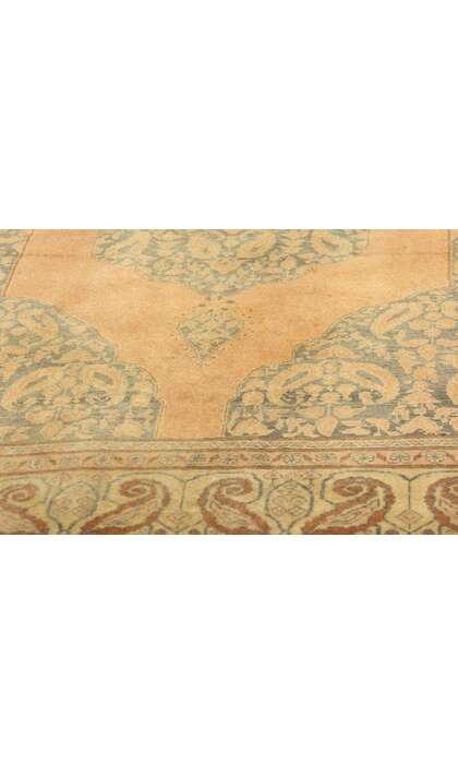4 x 6 Antique Orange Persian Tabriz Rug 21678