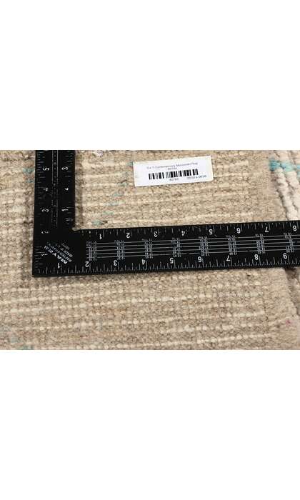 5 x 7 Soft Earth-Tone Moroccan Rug with Short Pile 80783