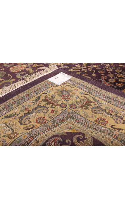 11 x 18 Large Vintage Aubergine Indian Rug 77316