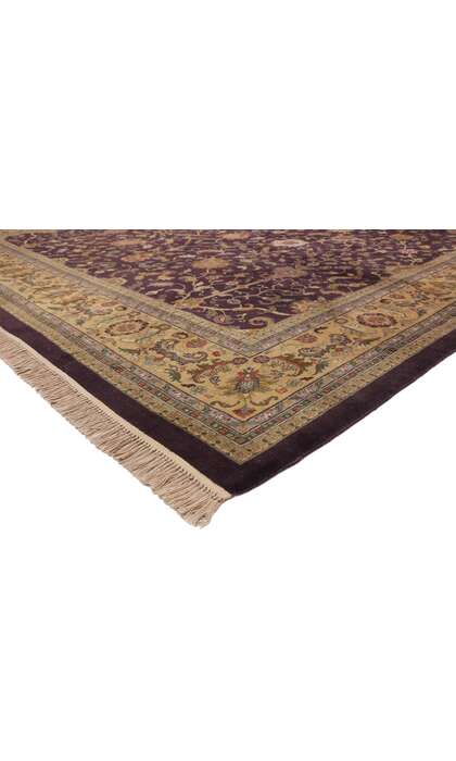 11 x 18 Large Vintage Aubergine Indian Rug 77316