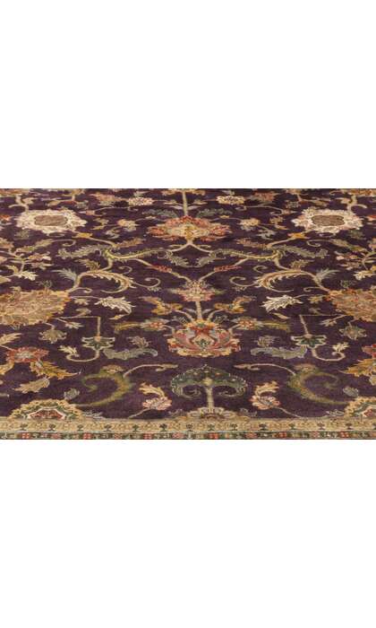 11 x 18 Large Vintage Aubergine Indian Rug 77316