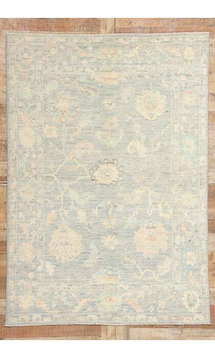 5 x 7 Colorful Pastel Oushak Rug 80883