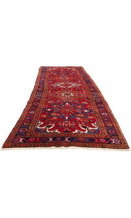 4 x 12 Vintage Persian Heriz Rug Runner 60247