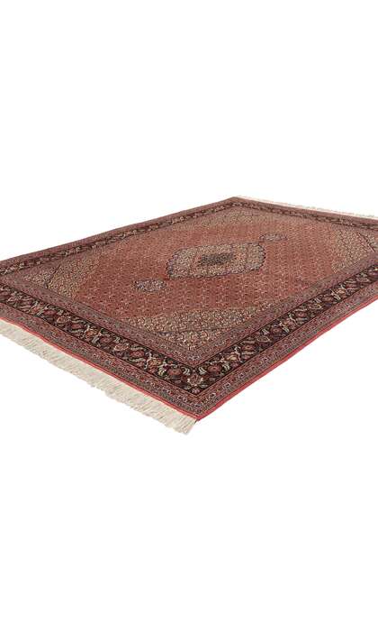 5 x 7 Vintage Persian Mahi Tabriz Rug Wool and Silk 77000