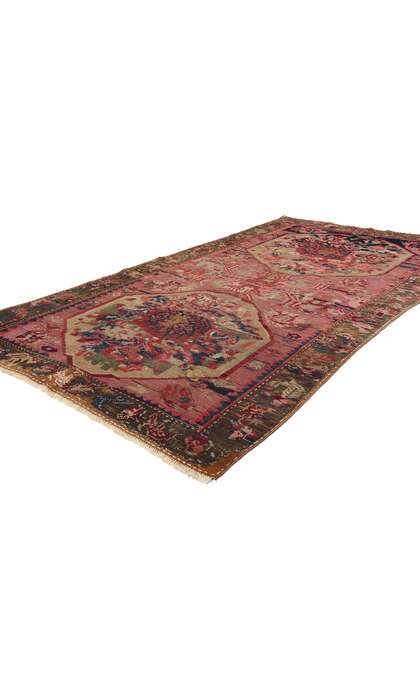 4 x 8 Antique Pink Caucasian Karabagh Rose Rug 61160