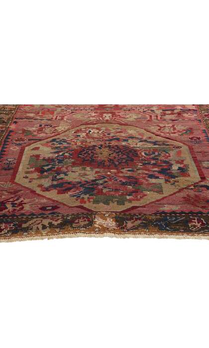 4 x 8 Antique Pink Caucasian Karabagh Rose Rug 61160