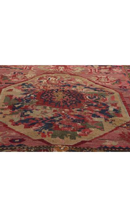 4 x 8 Antique Pink Caucasian Karabagh Rose Rug 61160