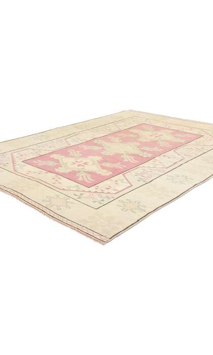 5 x 7 Vintage Pink Turkish Oushak Rug 53934