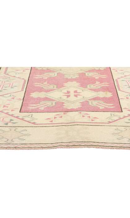 5 x 7 Vintage Pink Turkish Oushak Rug 53934