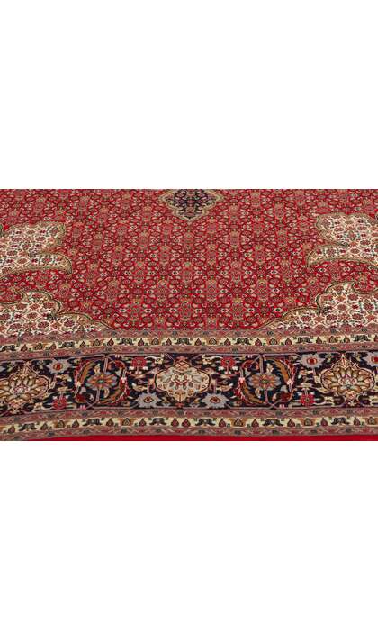 5 x 7 Vintage Red Persian Mahi Tabriz Rug Wool and Silk 77001