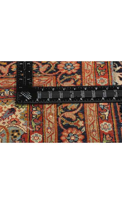 4 x 7 Antique Persian Tabriz Rug Safavid Medallion and Animal Carpet 78772