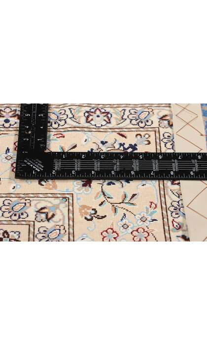 5 x 7 Signed Habibian Blue Persian Nain Rug 78774