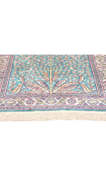 3 x 4 Vintage Turkish Silk Kayseri Tree of Life Prayer Rug 78777