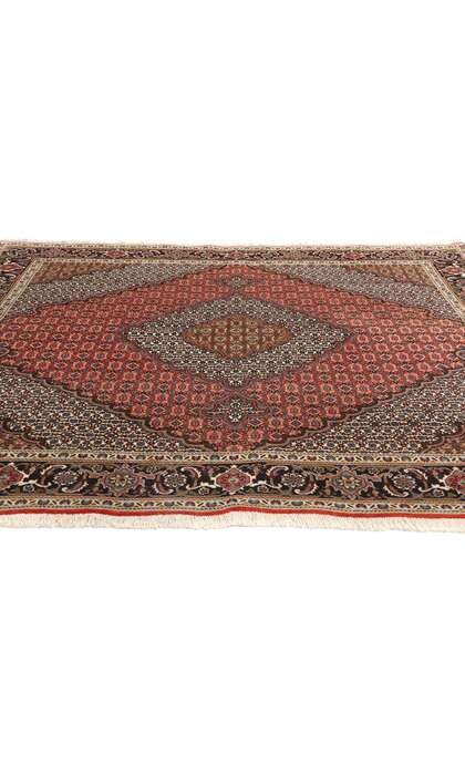 7 x 7 Square Vintage Persian Mahi Tabriz Rug 78781