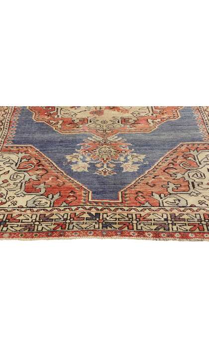 5 x 8 Vintage Blue Turkish Oushak Rug 52256