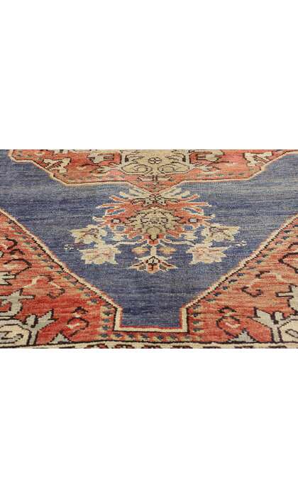 5 x 8 Vintage Blue Turkish Oushak Rug 52256