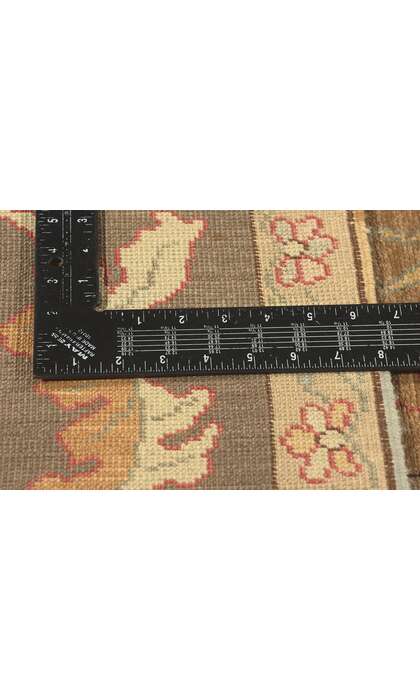 9 x 12 Vintage Brown Turkish Oushak Rug 74372