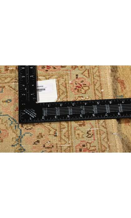 2 x 12 Vintage Neutral Persian Kerman Rug Runner 71661