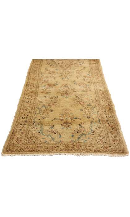 2 x 12 Vintage Neutral Persian Kerman Rug Runner 71661