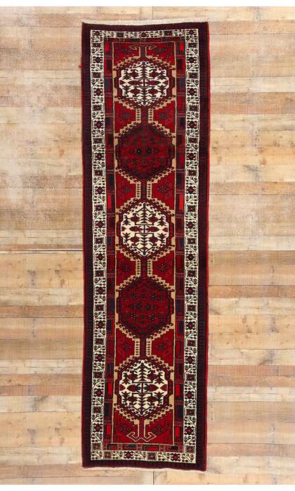 3 x 11 Vintage Persian Heriz Rug Runner 60245