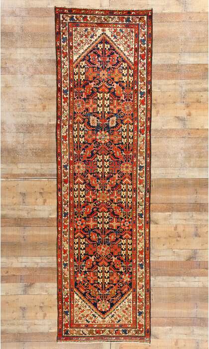 3 x 12 Vintage Persian Malayer Rug Runner 60232
