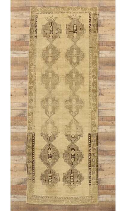 5 x 14 Vintage Turkish Oushak Rug 50743