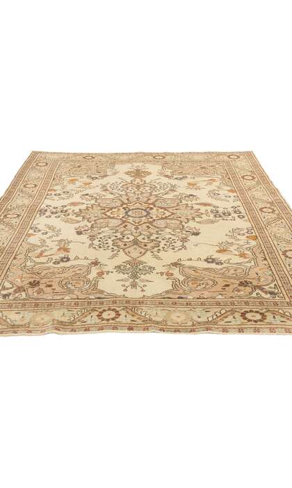 5 x 7 Vintage Neutral Earth-Tone Turkish Sivas Rug 52133