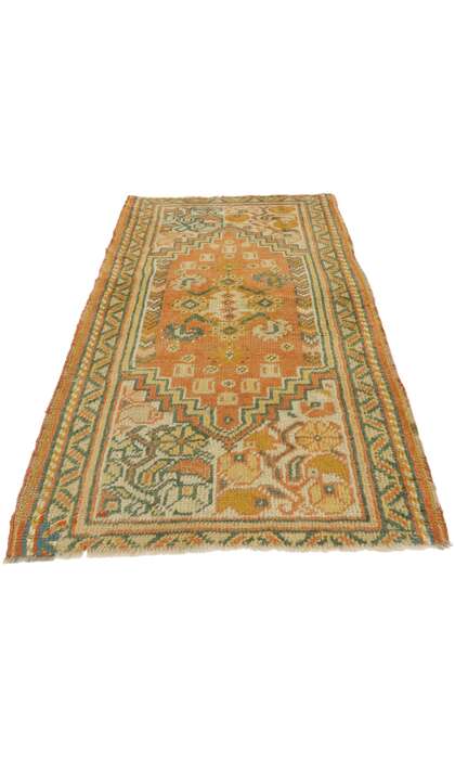 3 x 5 Vintage Orange Turkish Oushak Rug 72341