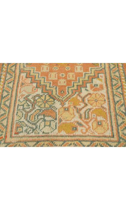 3 x 5 Vintage Orange Turkish Oushak Rug 72341