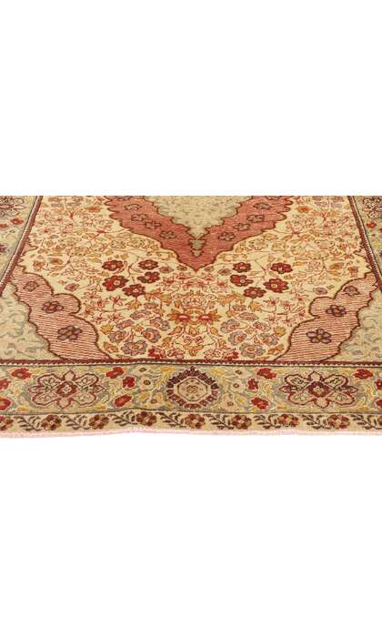 4 x 7 Distressed Vintage Turkish Oushak Rug 52072