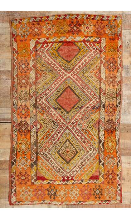 4 x 7 Vintage Turkish Oushak Rug 52300