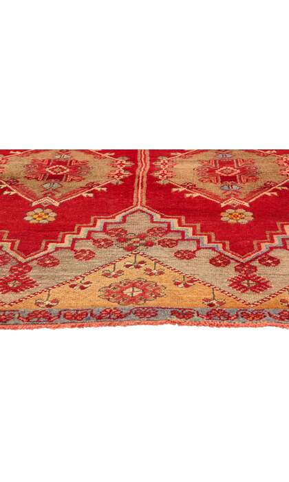 4 x 5 Vintage Red Turkish Oushak Rug 51122