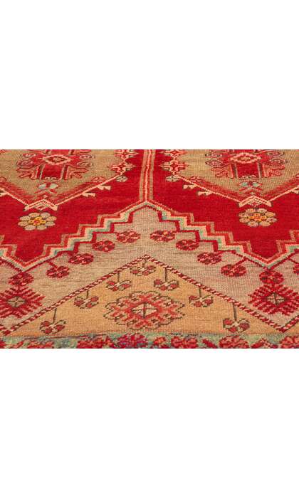 4 x 5 Vintage Red Turkish Oushak Rug 51123