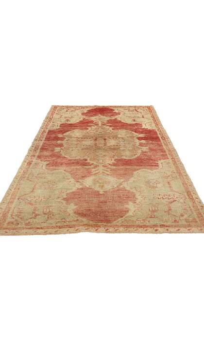 4 x 8 Vintage Red Turkish Oushak Rug 52070