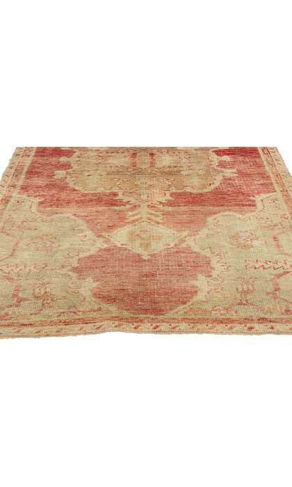 4 x 8 Vintage Red Turkish Oushak Rug 52070