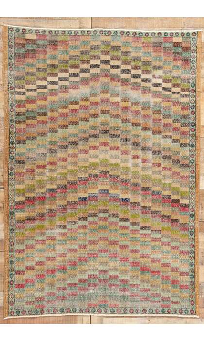 5 x 8 Zeki Muren Vintage Turkish Sivas Rug 51987